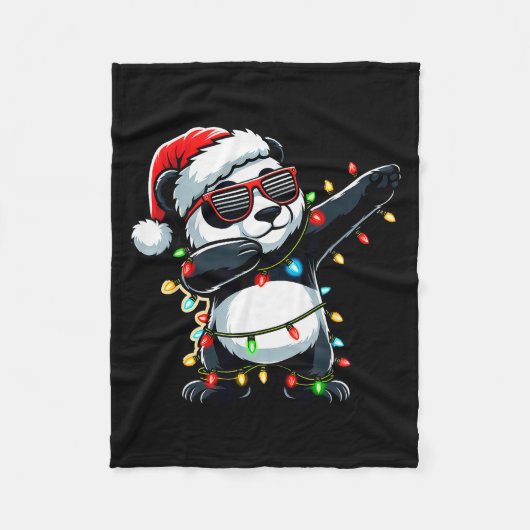 Couverture Polaire Dabbing Panda Xmas For Kids Boys Girl Panda Lover (Devant)