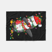 Couverture Polaire Dabbing Penguin Wearing Santa Hat - Penguin Lover (Devant (Horizontal))