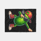 Couverture Polaire Dabbing Pickle Dancing Cucumber Lover Drôle Pickle (Devant (Horizontal))