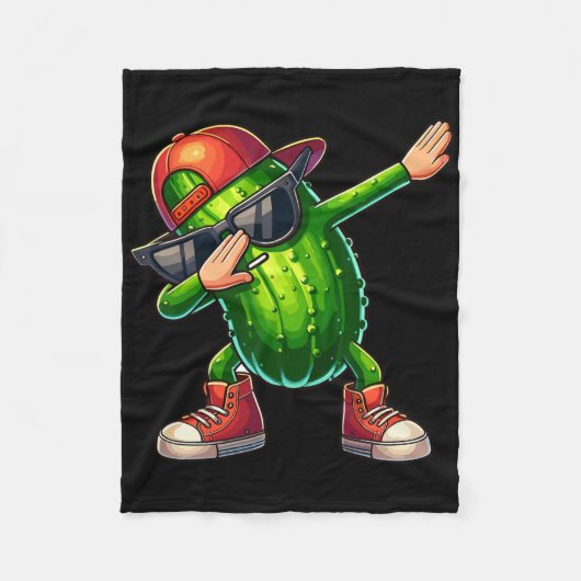 Couverture Polaire Dabbing Pickle Dancing Cucumber Lover Drôle Pickle (Devant)