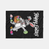 Couverture Polaire Dabbing Rabbit Jour de Pâques Oeufs Dab Garçons Fi (Devant (Horizontal))