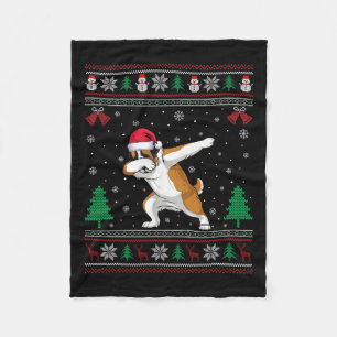Couverture Polaire Dabbing Saint Bernard Chien Santa Hat Garçons Fill