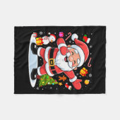 Couverture Polaire Dabbing Santa Claus Christmas Tree Lights Boys Kid (Devant (Horizontal))