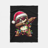Couverture Polaire Dabbing Sloth Xmas For Kids Boys Girl Sloth Lover (Devant)