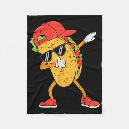 Couverture Polaire Dabbing Tacos Dab Cinco De Mayo Mexicains Garçons (Devant)