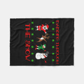 Couverture Polaire Dabbing Through The Snow Funny Christmas Design (Devant (Horizontal))
