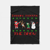 Couverture Polaire Dabbing Through The Snow Funny Christmas Design (Devant)