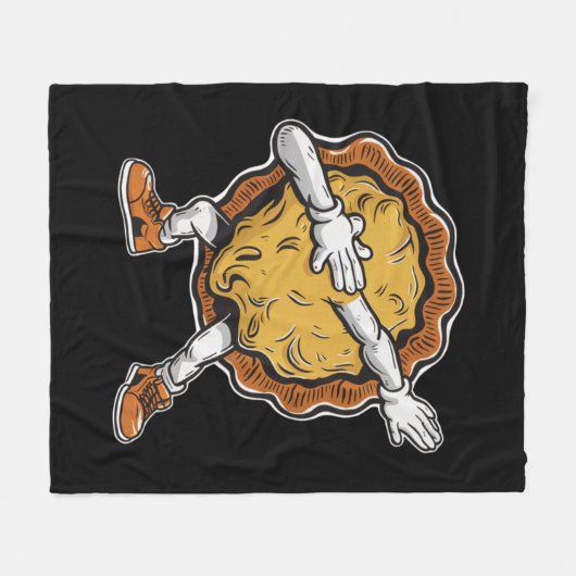 Couverture Polaire Dabing Citrouille Pie Thanksgiving Day (Devant (Horizontal))