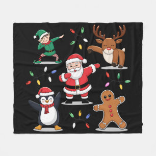 Couverture Polaire Dabing Père Noël Elf Friends Noël Noël Noël Noël N