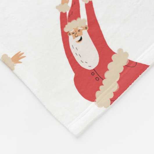 Couverture Polaire Dabing Père Noël Fun Motif de Noël (Coin)
