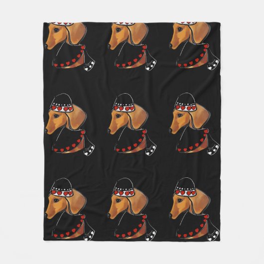 COUVERTURE POLAIRE DACHSHING (Devant)