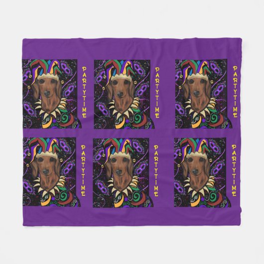 Couverture Polaire Dachshund (Devant (Horizontal))