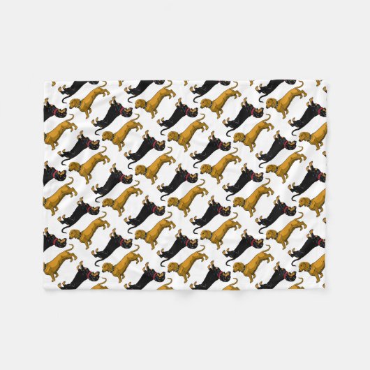 Couverture Polaire dachshund (Devant (Horizontal))