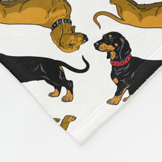 Couverture Polaire dachshund (Coin)