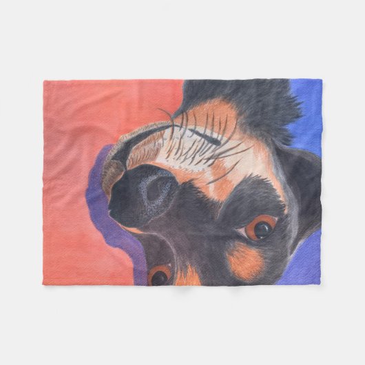 Couverture Polaire Dachshund (Devant (Horizontal))