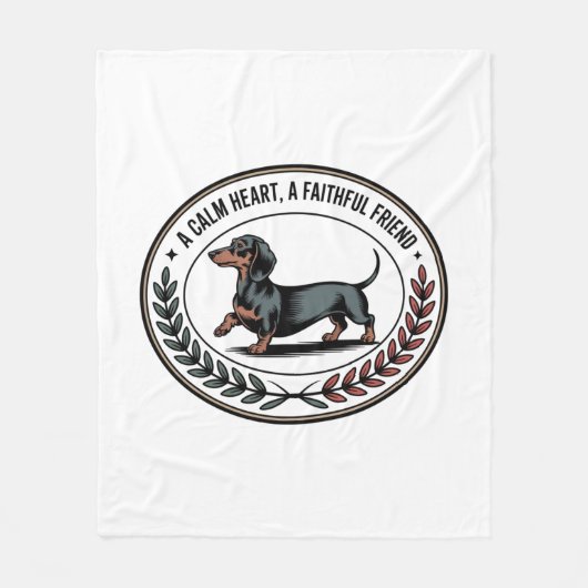 Couverture Polaire Dachshund A Calm Heart, A Faithful Friend (Devant)