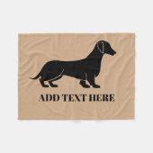 Couverture Polaire Dachshund Abstrait, ajouter du texte (Devant (Horizontal))