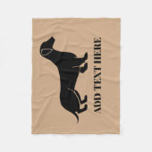 Couverture Polaire Dachshund Abstrait, ajouter du texte (Devant)