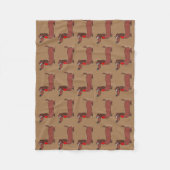 Couverture Polaire Dachshund Abstrait, ajouter du texte (Devant)