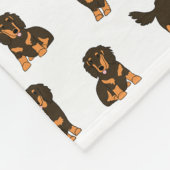 Couverture Polaire Dachshund aux cheveux longs (Coin)