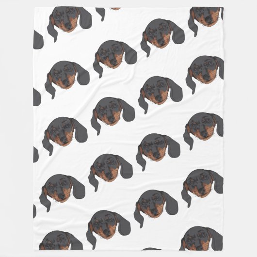 Couverture Polaire Dachshund chien Portrait (Devant)
