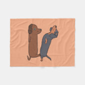 Couverture Polaire Dachshund couverture|Dachshund Mama Funny (Devant (Horizontal))