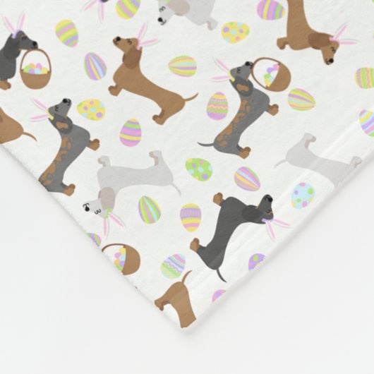 Couverture Polaire Dachshund de Pâques (Coin)