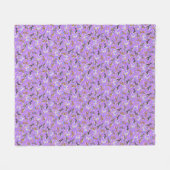 Couverture Polaire Dachshund de Pâques (violet) (Devant (Horizontal))