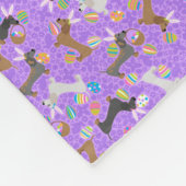 Couverture Polaire Dachshund de Pâques (violet) (Coin)