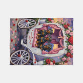 Couverture Polaire Dachshund Dog Valentine's Day (Devant (Horizontal))