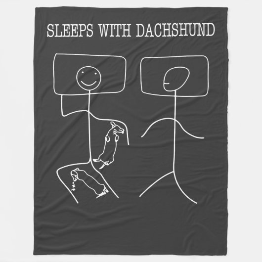 Couverture Polaire Dachshund Dormir Avec Dachshund (Devant)