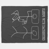 Couverture Polaire Dachshund Dormir Avec Dachshund (Devant (Horizontal))