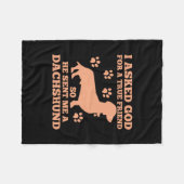 Couverture Polaire Dachshund Est Mon Vrai Ami (Devant (Horizontal))