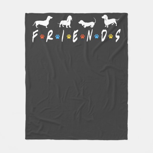 Couverture Polaire Dachshund Friends (Devant)