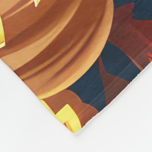 Couverture Polaire Dachshund Halloween Éffrayant (Coin)