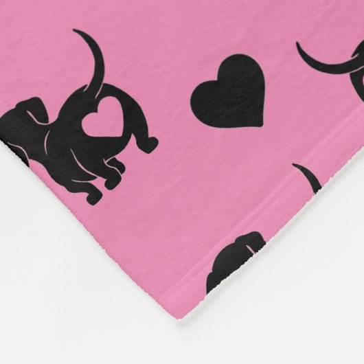 Couverture Polaire Dachshund Love Toece Blanket Chien (Coin)