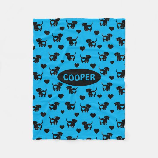 Couverture Polaire Dachshund Love Toece Blanket Chien (Devant)