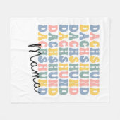 Couverture Polaire Dachshund Mama (Devant (Horizontal))