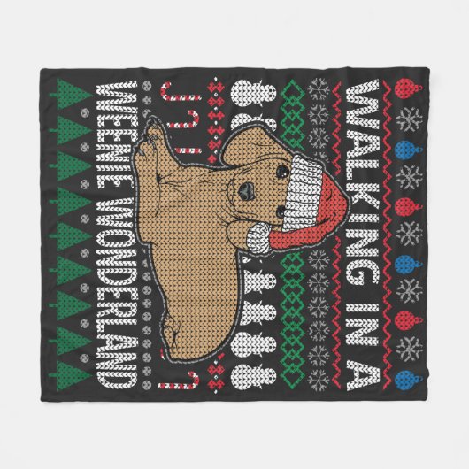 Couverture Polaire Dachshund Marcher Dans Une Wonderland Weenie (Devant (Horizontal))