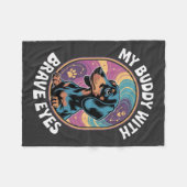 Couverture Polaire Dachshund My Buddy With Brave Eyes (Devant (Horizontal))