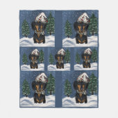 Couverture Polaire Dachshund ou teckel (Devant)