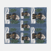 Couverture Polaire Dachshund ou teckel (Devant (Horizontal))