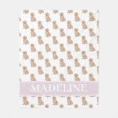 Couverture Polaire Dachshund personnalisé (Long Haired, Rouge) (Devant)