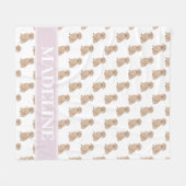 Couverture Polaire Dachshund personnalisé (Long Haired, Rouge) (Devant (Horizontal))