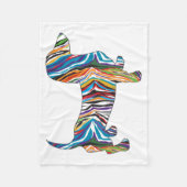 Couverture Polaire Dachshund psychédélique (Devant)