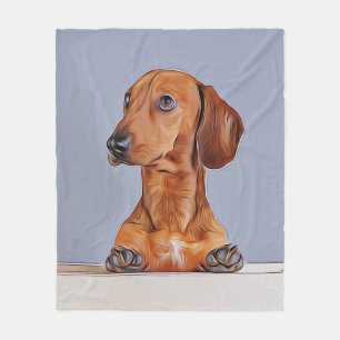 Couverture Polaire Dachshund Regarder Doxie Dog Anniversaire Poster
