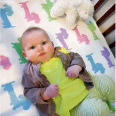 Couverture Polaire Dachshund rose violet bleu bleu vert pastels couve