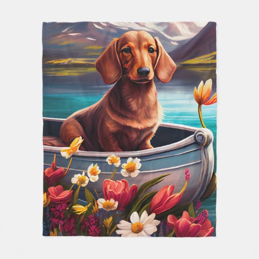 Couverture Polaire Dachshund sur une pagaie : une aventure Pittoresqu (Devant)