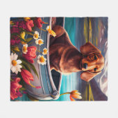 Couverture Polaire Dachshund sur une pagaie : une aventure Pittoresqu (Devant (Horizontal))