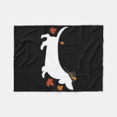 Couverture Polaire Dachshund Thanksgiving Pilgrim Fall (Devant (Horizontal))